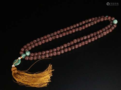 An Agarwood 108 Rosary Beads