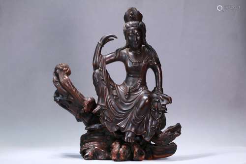 A Agarwood Guanyin Statue