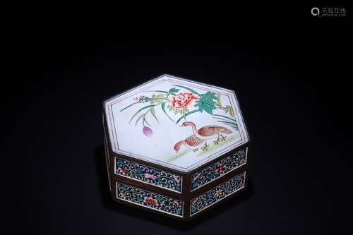 An Enameled Cover Box