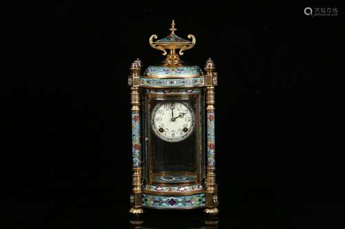 A Cloisonne Table Clock