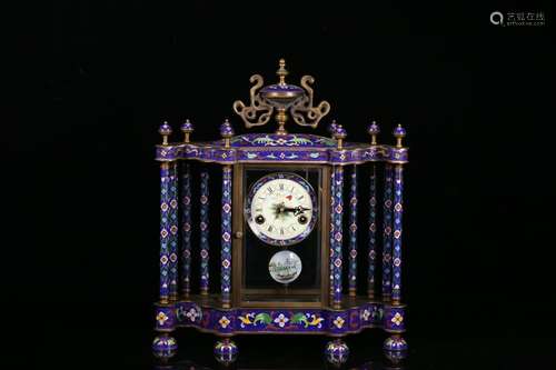 A Cloisonne Table Clock