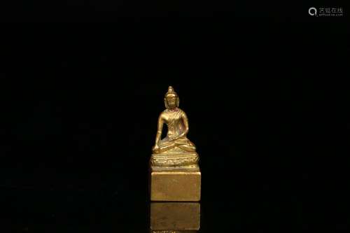 A Bronze Gilding Gautama Buddha Statue