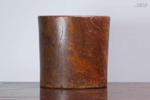 A Rosewood Brush Pot