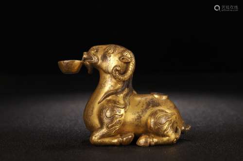 Gilt Bronze Sheep Ornament