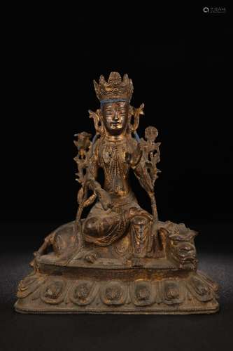 Gilt Bronze Guanyin Ornament