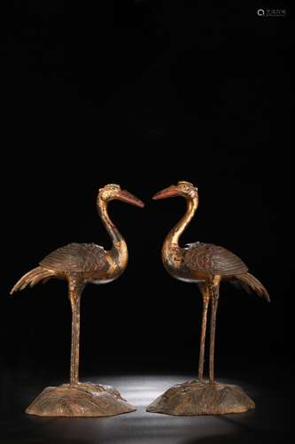 Pair of Gilt Bronze Censers