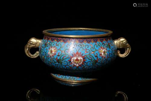 Gilt Bronze Cloisonne Censer