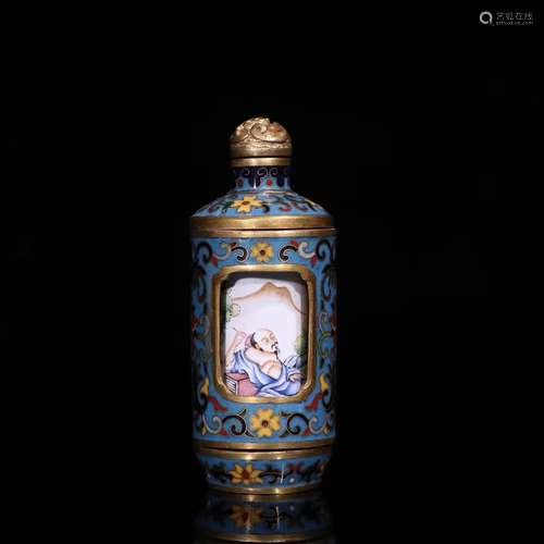 Bronze Enameled Snuff Bottle