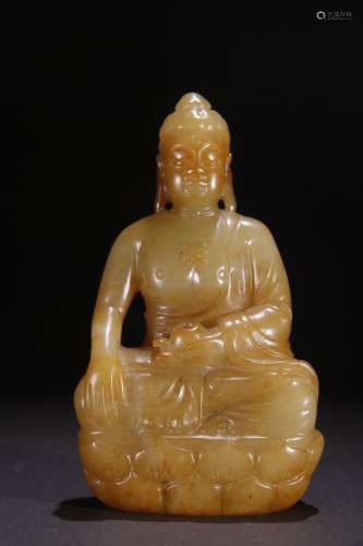 Hetian Jade Gautama Buddha Statue