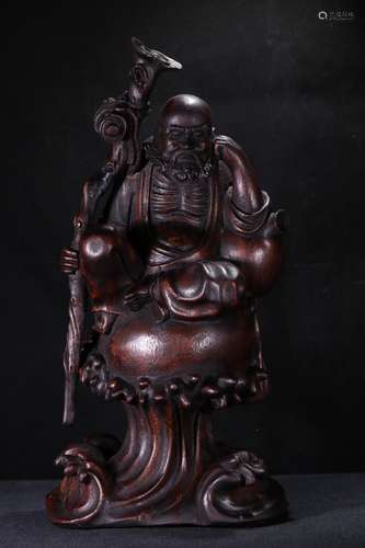 Agarwood Bodhidharma Statue