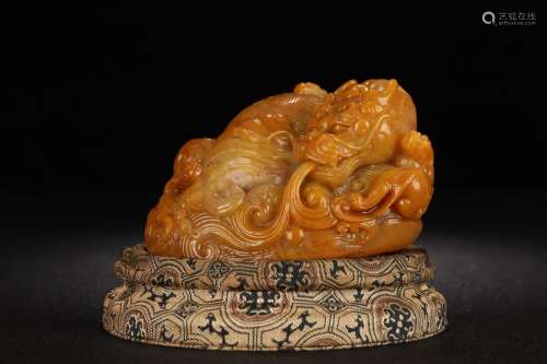Shoushan Stone Dragon Shaped Ornament