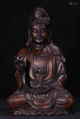 A CHENXIANG WOOD GUANYIN BUDDHA STATUE