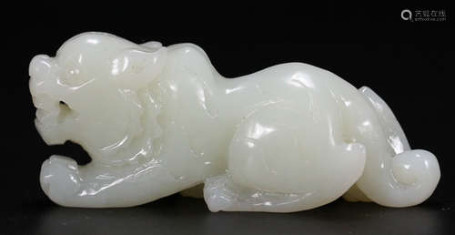 A HETIAN JADE TIGER PENDANT