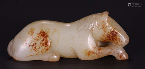 A HETIAN JADE HORSE PENDANT