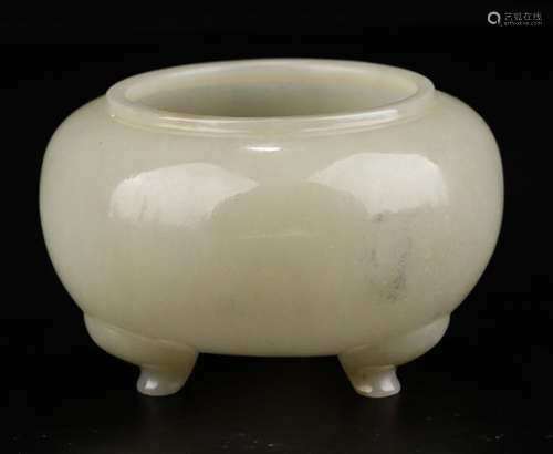 A HETIAN WHITE JADE CENSER