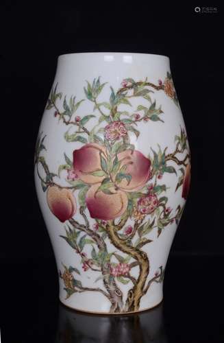 A Porcelain Fr Brush Pot With Mark