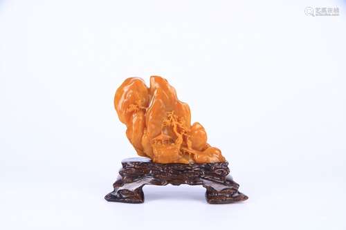 A Tianhuang Stone Figure-Story Ornament