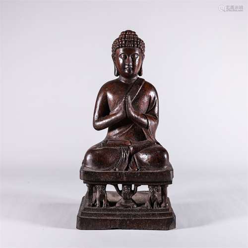 An Agarwood Gautama Buddha Statue