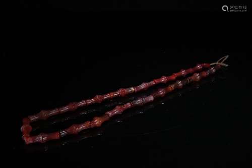 A Red Agate Necklace