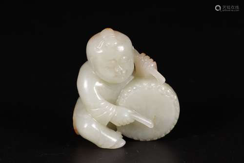 A Hetian Jade Figure Ornament