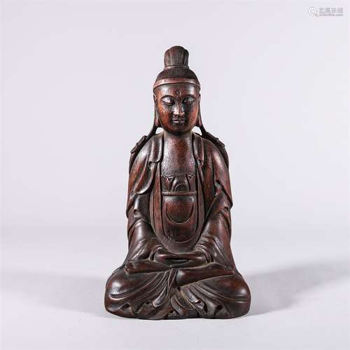 An Agarwood Guanyin Statue