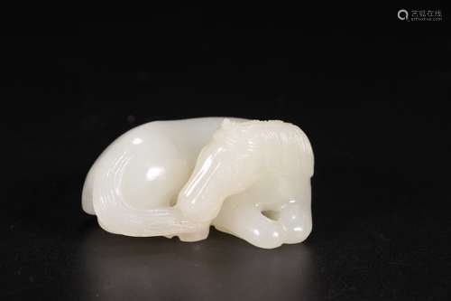 A Hetian Jade Horse Hand Piece