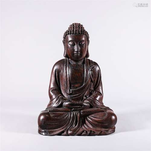 An Agarwood Gautama Buddha Statue