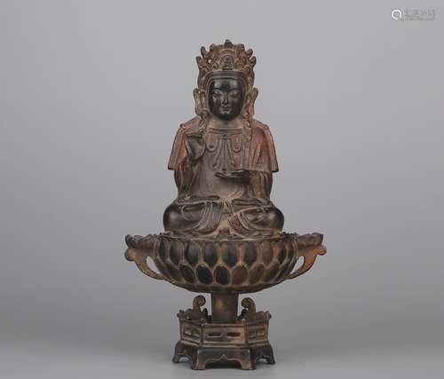 A Bronze Guanyin Ornament