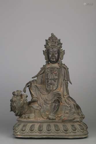 A Bronze Guanyin Statue