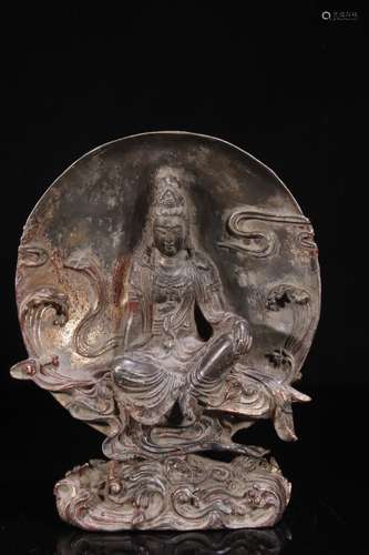 A Bronze Guanyin Ornament