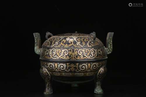 A Bronze Ware With Gold&Silver Censer