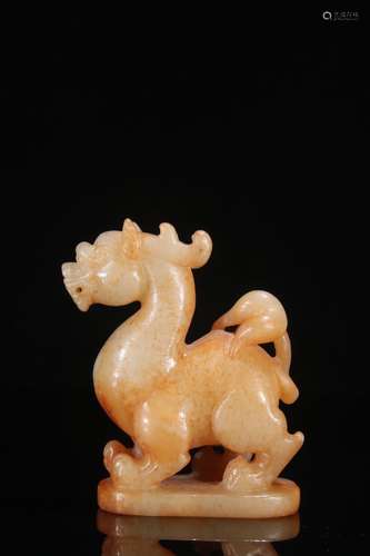 A Hetian Jade Beast Ornament