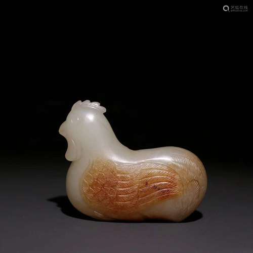 A Hetian Jade Fowl Hand Piece