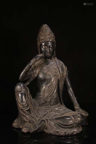 A Bronze Guanyin Statue