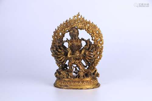 A Gilt Bronze Buddha Ornament