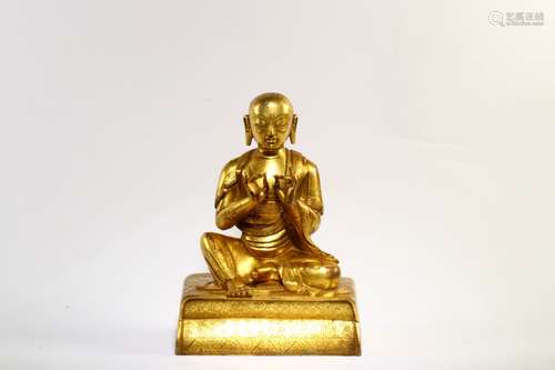 A Gilt Bronze Buddha Ornament