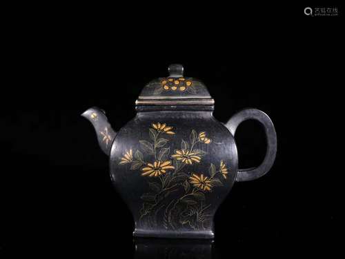 A Zisha Teapot, Kangxi Yuzhi Mark