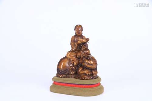 A Shoushan Stone Buddha&Beast Ornament