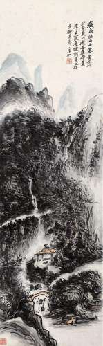 黄宾虹（1865-1955）山水 设色纸本 立轴