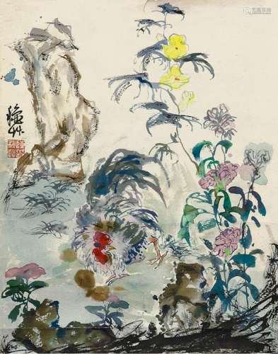 陈秋草（1906-1988）大吉图 设色纸本 镜心