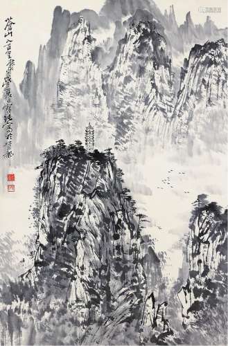 刘宝纯（b.1932）山峦图 设色纸本 立轴 作于1978年