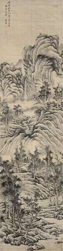 黄 鼎（传）（1660-1730）南山真逸 水墨绢本 立轴