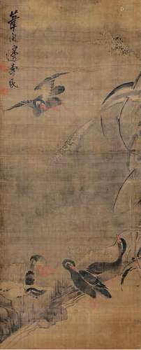 边寿民（1684-1752）花鸟 设色绢本 立轴