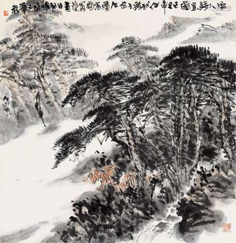 吴晓敏（b.1957）唐人诗意图 设色纸本 立轴