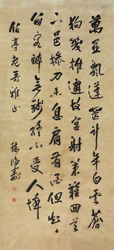 陈鸿寿(1768-1822) 行草七言诗 水墨纸本 立轴