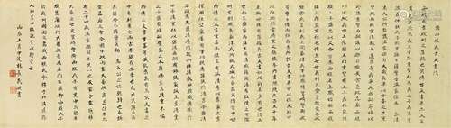 林长民(1876-1925) 行楷《题西脵氏古文后》 水墨纸本 手卷 1916年作