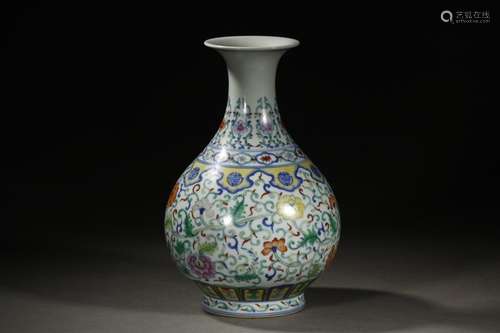 A Doucai Floral Pattern Yuhuchun Vase