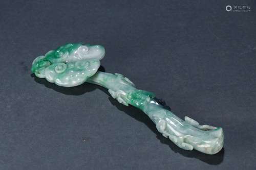 A Jadeite Ruyi Ornament