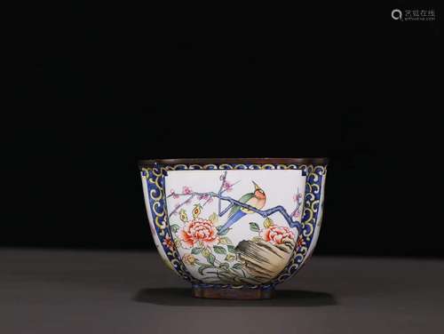 A Cloisonne Floral&Bird Pattern Cup