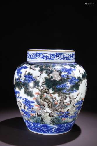 A Daqing-Qianlong Mark Famille Rose Jar